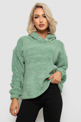 Худі жіночий однотонний з капюшоном, колір оливковий, 257R14