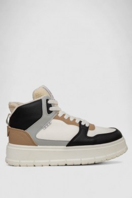 Кроссовки женские на меху, цвет черно-серый, 248RMB09