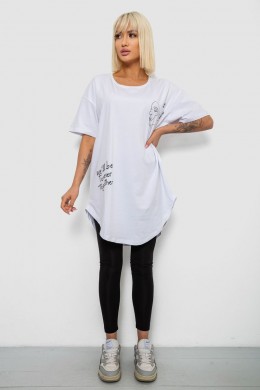 Футболка женская с принтом, цвет белый, 244R2416