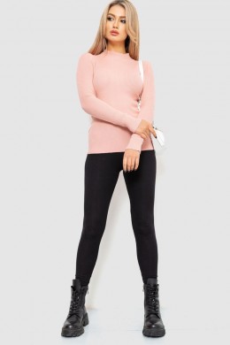 Водолазка женская в рубчик, цвет светло-персиковый, 204R9029