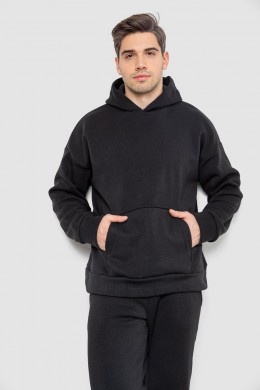 Спортивный костюм мужской на флисе, цвет черный, 177R235