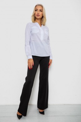 Блуза однотонная, цвет белый, 230RP-96