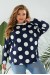 Свитшот женский в горох, цвет синий, 257R332