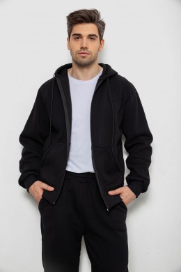 Спортивный костюм мужской из турецкой трехнити на флисе., цвет черный, 238R165