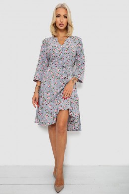 Платье софт с принтом, цвет джинс, 230R0032-5