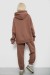 Спортивный костюм женский на флисе, цвет мокко, 247R2011K