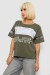 Футболка жіноча з принтом, колір хакі, 244R2153-5