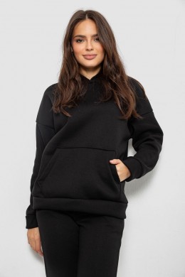 Спортивний костюм жіночий на флісі, колір чорний, 257R85