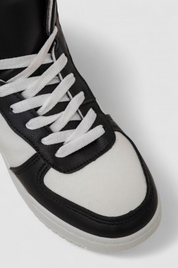 Кросівки жіночі зимові на хутрі, колір біло-чорний, 248RAD300