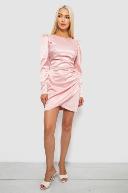 Платье женское однотонное нарядное, цвет розовый, 244R379