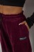 Спортивні штани велюрові жіночі на флісі, колір бордовий, 238R58645