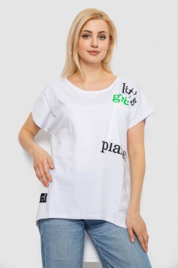 Футболка женская с принтом, цвет белый, 244R2415