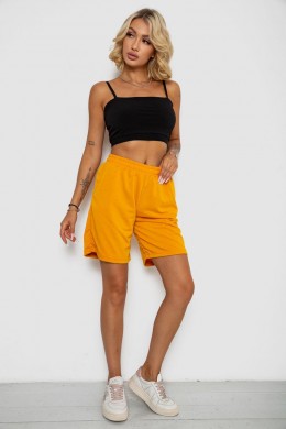 Шорти жіночі однотонні, колір жовтий, 238R57820