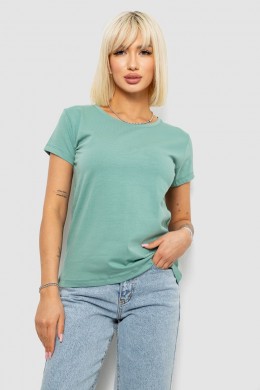 Футболка женская однотонная, цвет оливковый, 244R2806