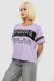Футболка женская с принтом, цвет сиреневый, 244R2153-5