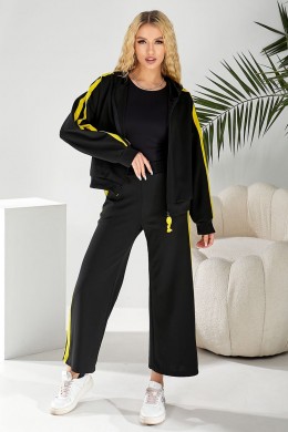 Спортивний костюм жіночий, колір чорно-жовтий, 257R331