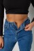 Джинсы женские Mom-fit стрейч, цвет синий, 244R1134