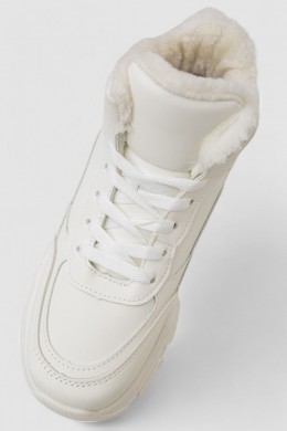 Кроссовки женские зимние на меху  -уценка, цвет белый, 248RDM08-U