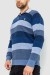 Свитер-обманка мужской в полоску, цвет сине-голубой, 161R901-1 Свитер-обманка мужской в полоску, цвет сине-голубой, 161R901-1