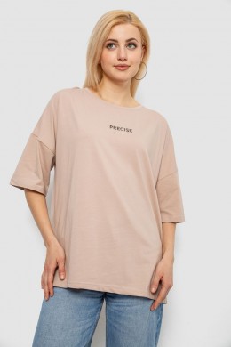 Футболка жіноча з принтом, колір бежевий, 244R2021-5