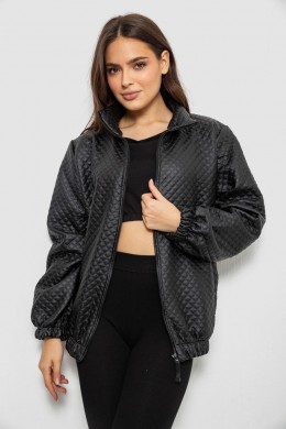 Бомбер женский с принтом, цвет черный, 257R72-1