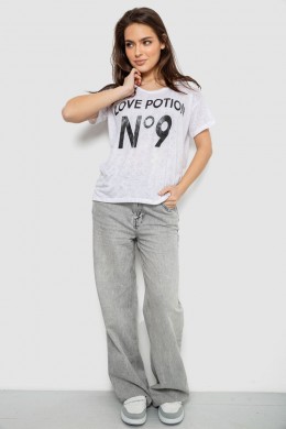 Футболка женская с принтом, цвет белый, 244R2073-1