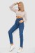 Джинси жіночі Mom-fit стрейч, колір синій, 244R1149