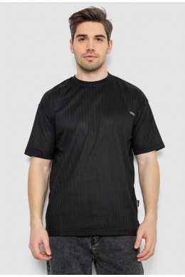 Футболка мужская однотонная, цвет черный, 244R3130