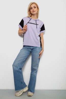 Футболка женская с принтом, цвет сиреневый, 244R2311-5