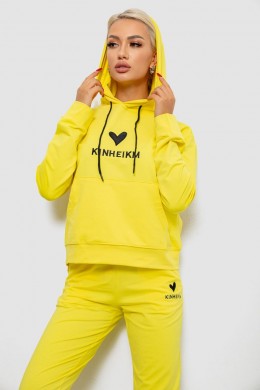 Спортивний костюм жіночий двонитка, колір жовтий, 214R1419-007