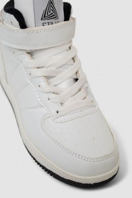 Кросівки жіночі зимові на хутрі, колір біло-чорний, 248RH1040