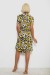 Халат жіночий на блискавці з принтом, колір жовтий, 257R1030-2 Халат жіночий на блискавці з принтом, колір жовтий, 257R1030-2