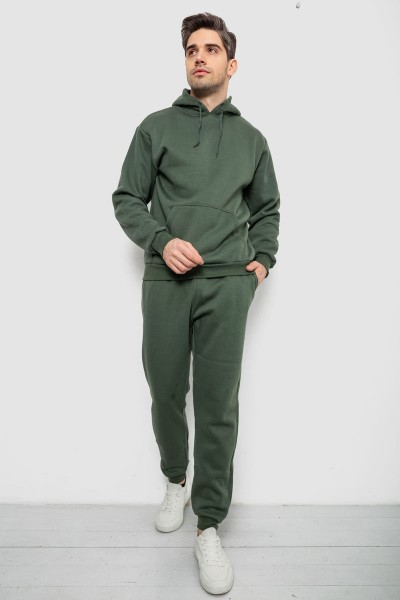 Спортивный костюм мужской на флисе, цвет хаки, 244R9162