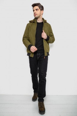 Куртка мужская демисезонная с капюшоном, цвет хаки, 244RL-9882AL