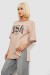 Футболка жіноча з принтом, колір бежевий, 244R2022-5 Футболка жіноча з принтом, колір бежевий, 244R2022-5