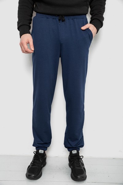 Спортивные штаны мужские двухнитка, цвет темно-синий, 241R8003