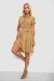 Платье софт с принтом в горох, цвет темно-бежевый, 230R0032-3 Платье софт с принтом в горох, цвет темно-бежевый, 230R0032-3