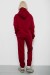Спортивный костюм женский на флисе, цвет бордовый, 247R2039 Спортивный костюм женский на флисе, цвет бордовый, 247R2039