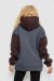 Худи женский трехнитка на флисе, цвет серо-коричневый, 102R364-1
