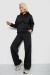Спортивный костюм женский на флисе, цвет черный, 257R87