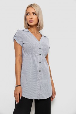 Сорочка-туніка в смужку, колір світло-сірий, 230R665