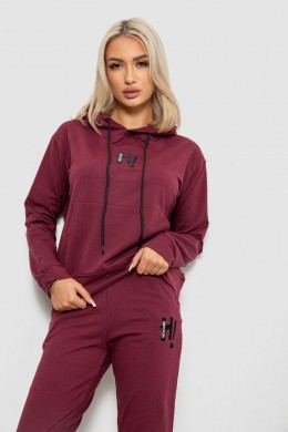 Спортивний костюм жіночий двонитка, колір сливовий, 214R1419-003