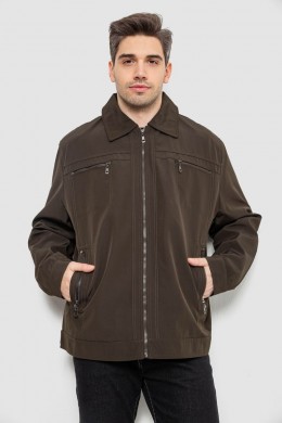 Куртка мужская демисезонная однотонная, цвет темно-зеленый, 244R033B