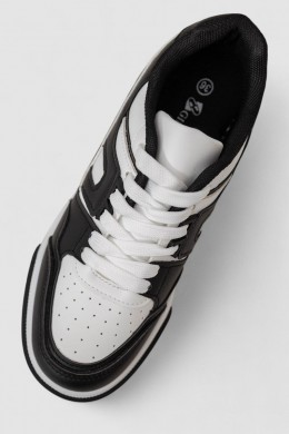 Кроссовки женские, цвет черно-белый, 256RCB008