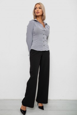 Рубашка классическая в полоску, цвет серый, 230R644-1