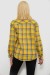 Рубашка женская в клетку, цвет желтый, 244R1070-1 Рубашка женская в клетку, цвет желтый, 244R1070-1
