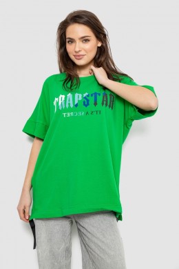 Футболка жіноча з принтом, колір зелений, 244R4012