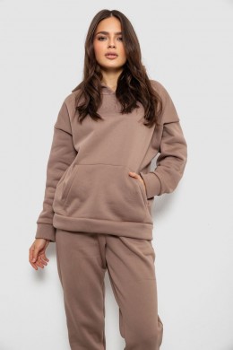 Спортивний костюм жіночий на флісі, колір темно-бежевий, 257R85