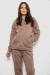 Спортивний костюм жіночий на флісі, колір темно-бежевий, 257R85 Спортивний костюм жіночий на флісі, колір темно-бежевий, 257R85