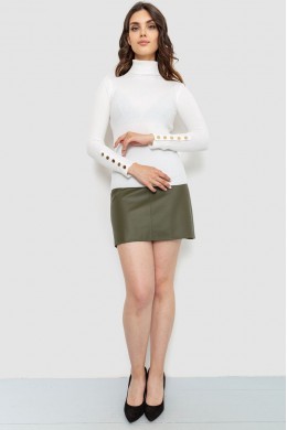 Гольф жіночий в рубчик, колір білий, 204R036